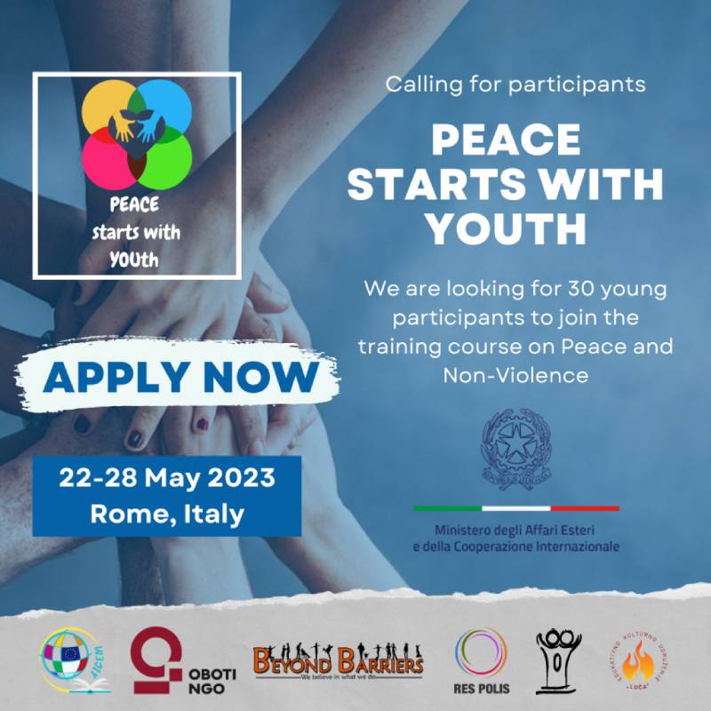 Call for participants – Training course "Peace starts with YOUth"