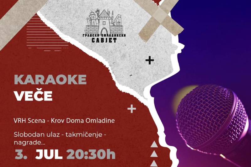 Karaoke veče na krovu Doma omladine