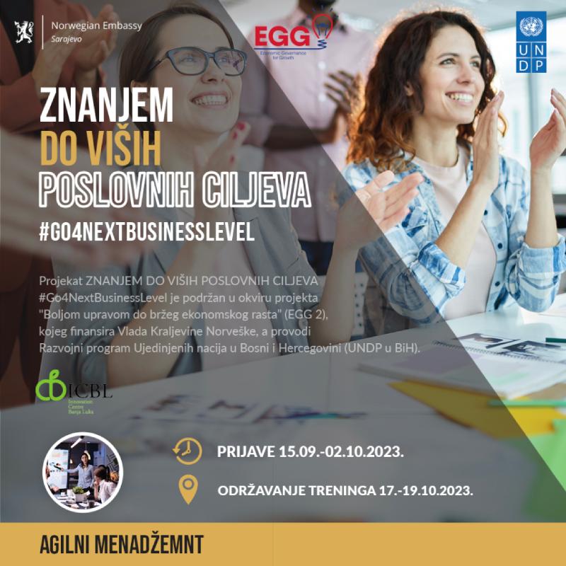 Poziv za učešće u obuci "Agilni menadžment za start-up kompanije i mlade preduzetnike"