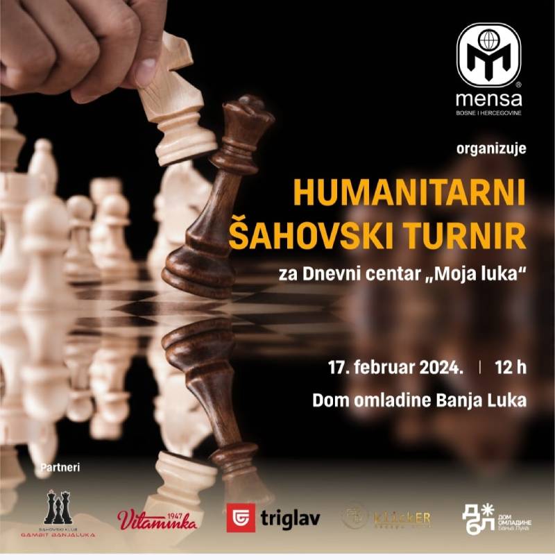 Humanitarni šahovski turnir u Domu omladine
