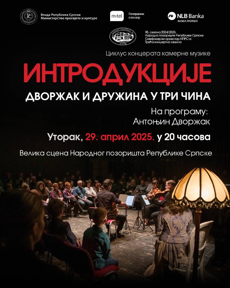 NPRS: Koncert kamerne muzike pod nazivom „Dvoržak i družina u tri čina“ u utorak