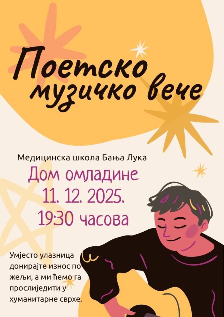 Poetsko-muzičko veče učenika Medicinske škole