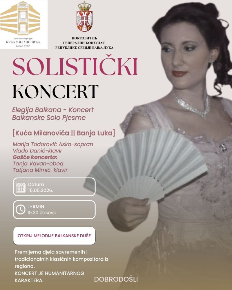 Elegija Balkana – koncert balkanske solo pjesme
