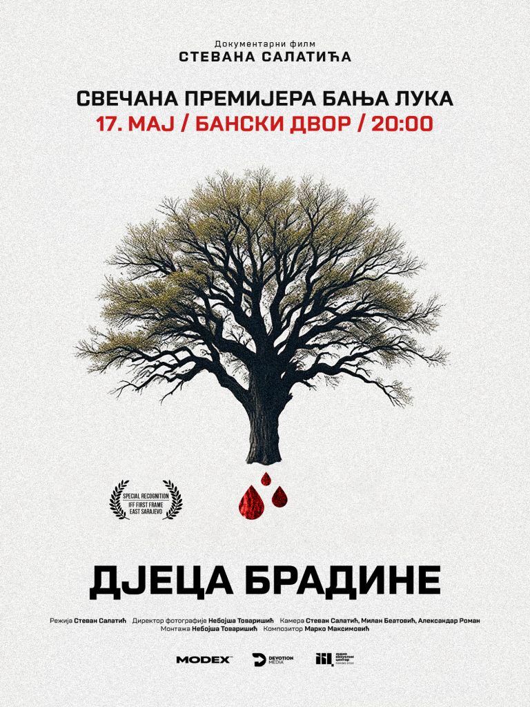 Nedjelja u Banskom dvoru: Premijera dokumentarnog filma “Djeca Bradine” autora Stevana Salatića