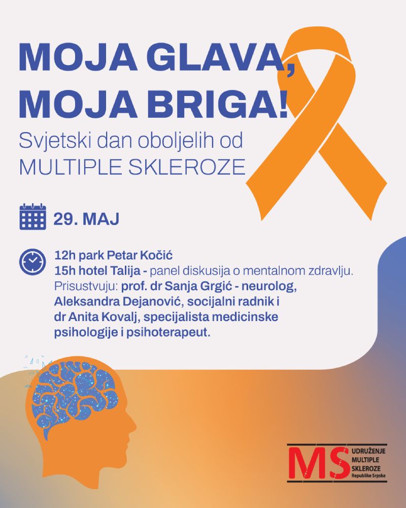 Obilježavanje Svjetskog dana oboljelih od multiple skleroze pod motom "Moja glava, moja briga"