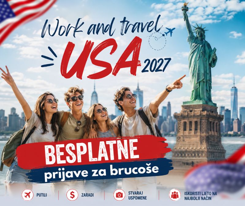 Besplatne prijave za Work and Travel USA 20247 za brucoše