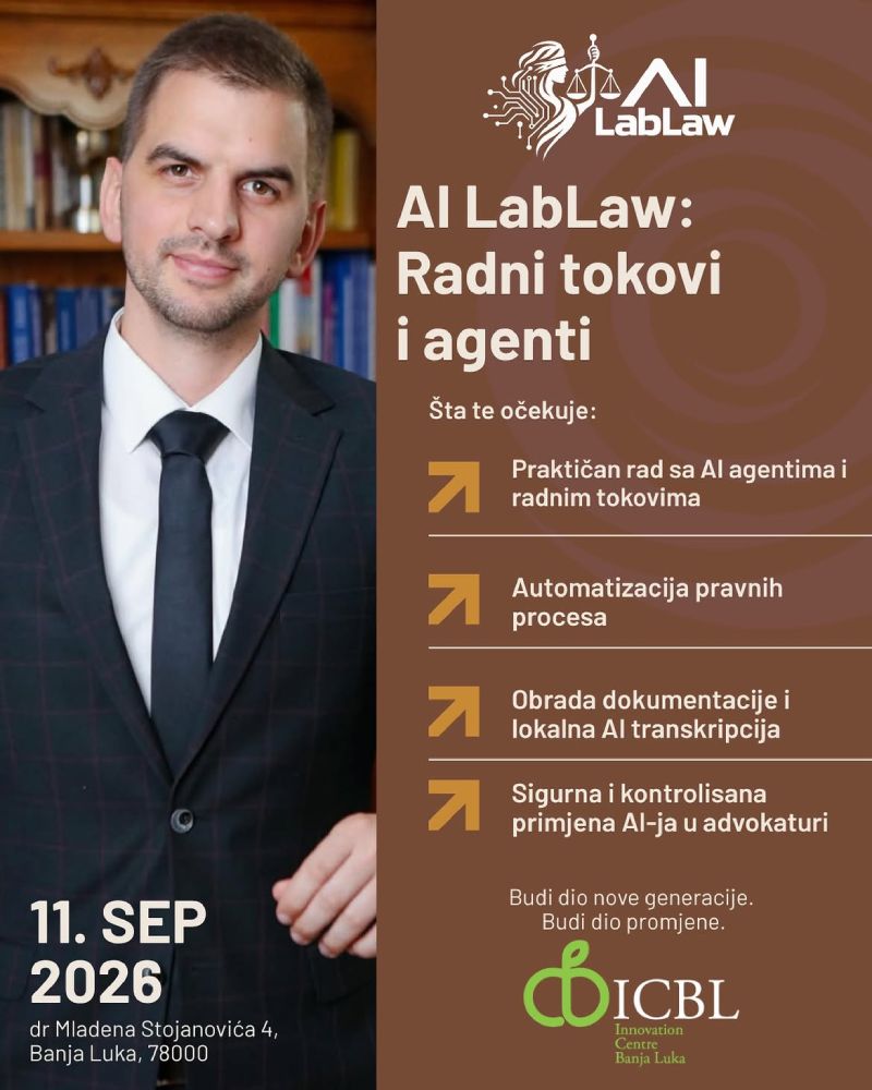 AI LabLaw – AI radni tokovi i agenti u advokatskoj kancelariji