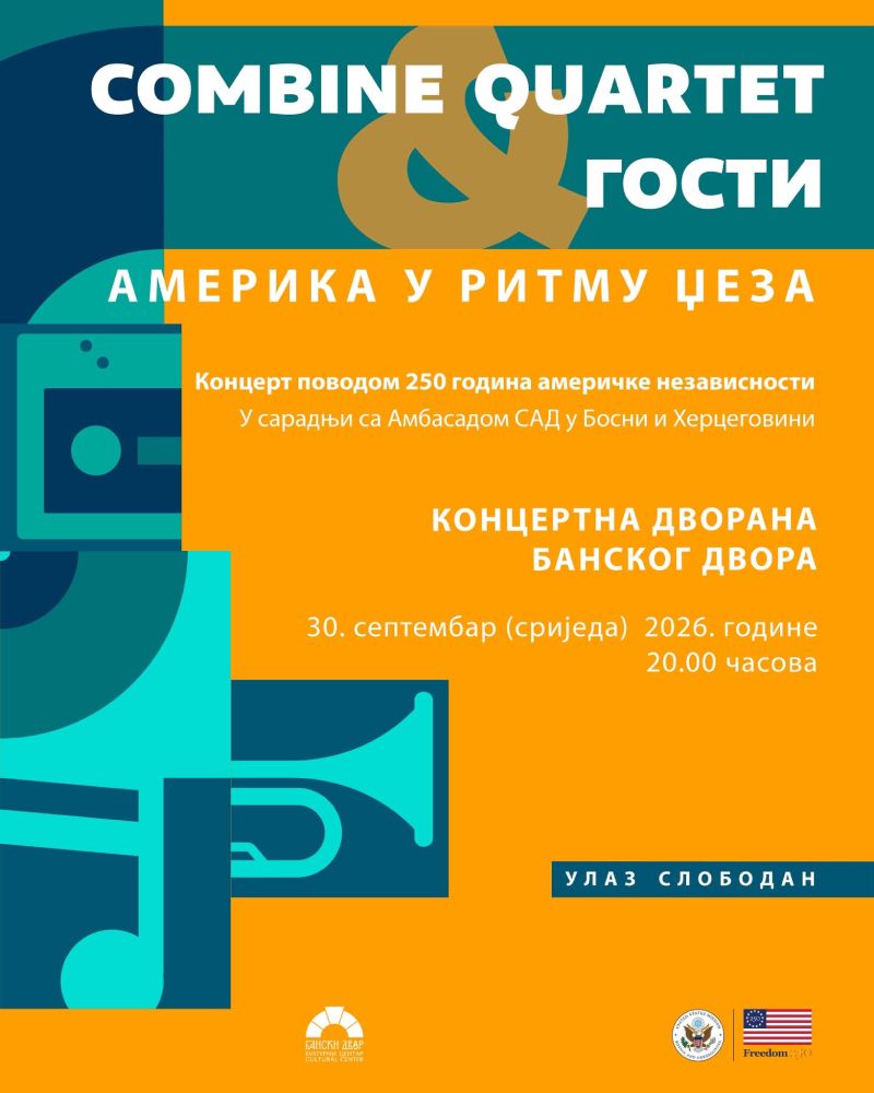 Srijeda u Banskom dvoru: Koncert „Amerika u ritmu džeza“ od 20.00 časova