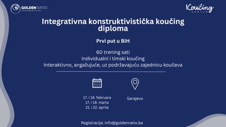 Golden Ratio Growth Centar Sarajevo – Prijavite se na prvi akreditovani coaching program u BiH