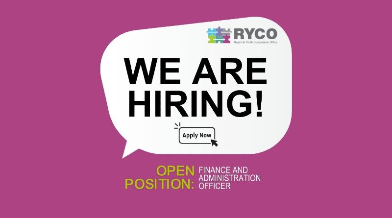 RYCO is hiring: Finance and Administration Officer