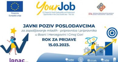 JAVNI POZIV poslodavcima u Bosni i Hercegovini i Crnoj Gori za zapošljavanje mladi