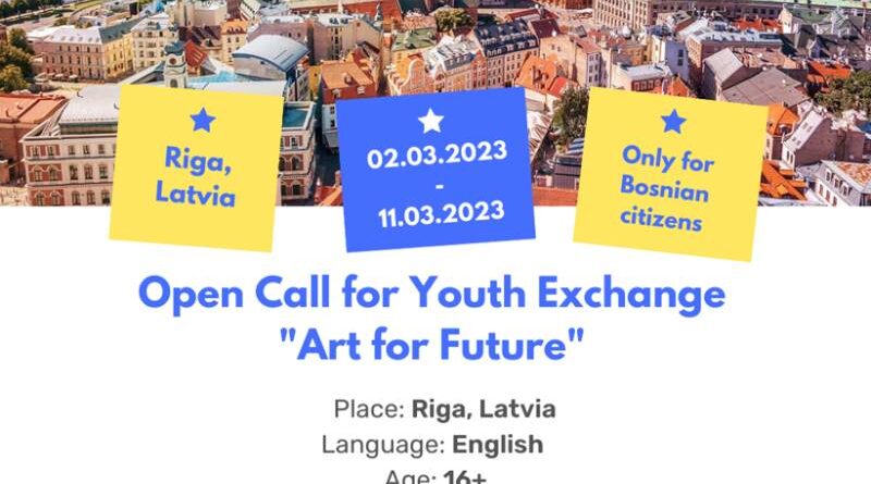 Open call for 5 participants for Youth Exchange „Art for Future“ in Riga, Latvia