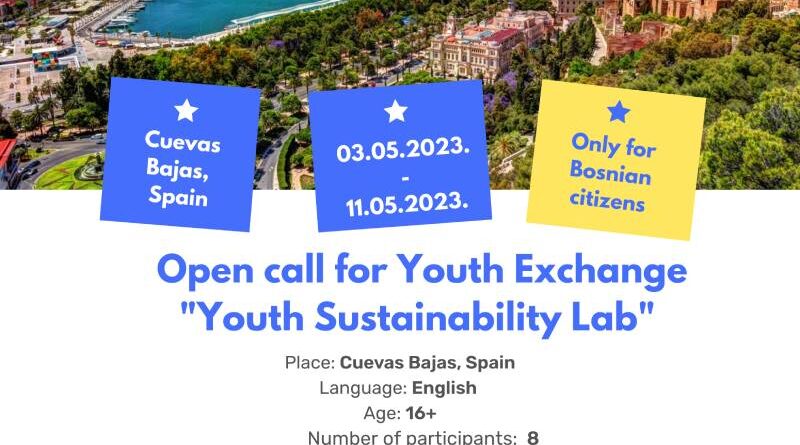 Open Call for 8 participants for Youth Exchange in Spain – “Youth Sustainability Lab”