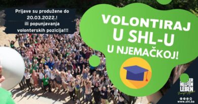 Produžen poziv: Budi volonter/ka sa Zapadnog Balkana u Fondaciji SHL u Njemačkoj