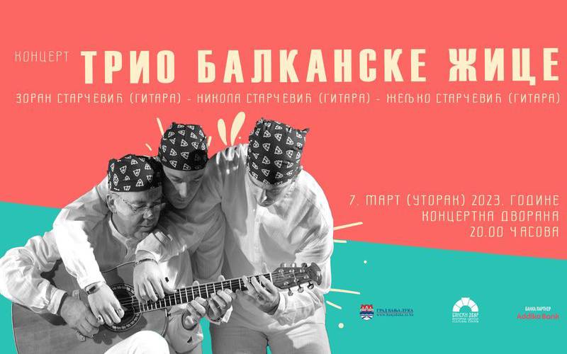 Utorak u Banskom dvoru: Koncert trio Balkanske žice