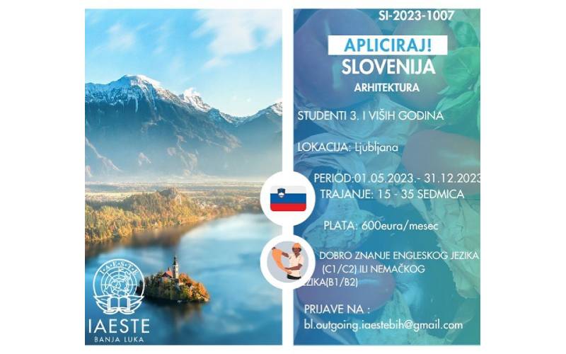 IAESTE stručna praksa u Sloveniji