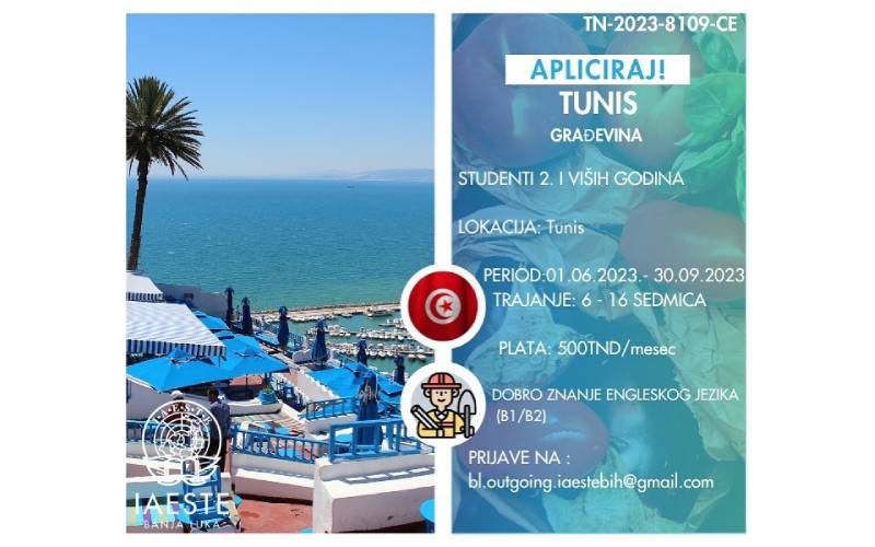 IAESTE stručna praksa u Tunisu