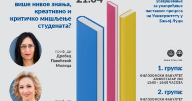 Radionica: Kako podsticati više nivoe znanja, kreativno i kritičko mišljenje studenata?