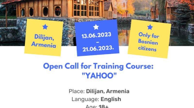 Open call for 3 participants for Training Course in Dilijan, Armenia