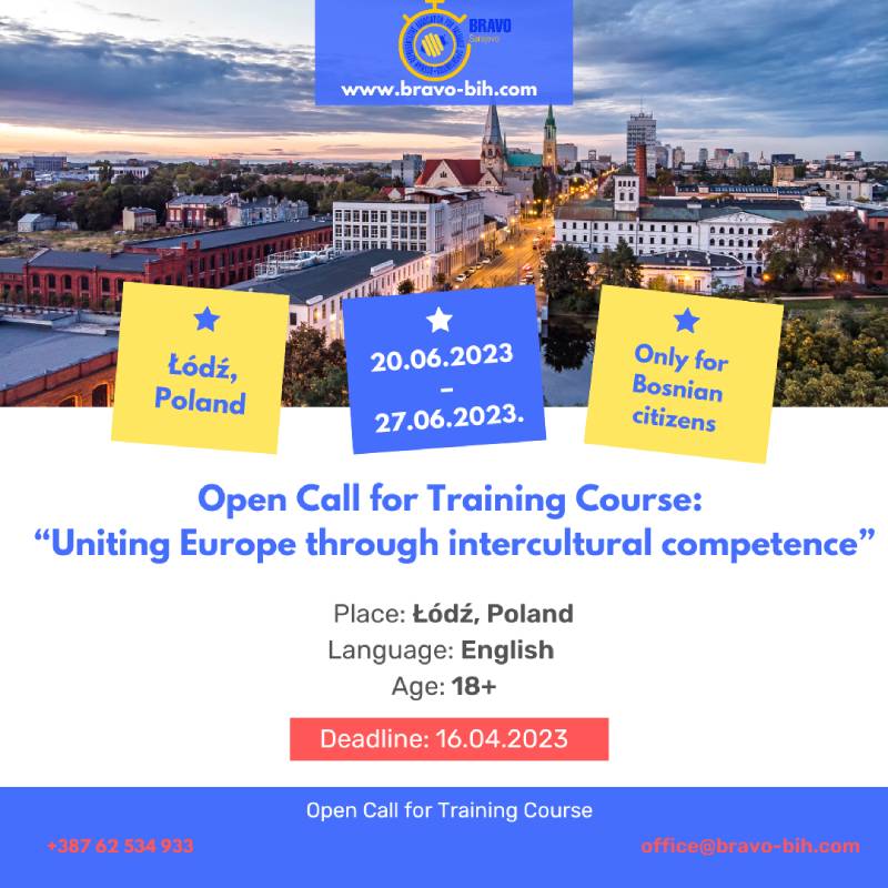 Open call for 3 participants for Training Course in Łódź, Poland