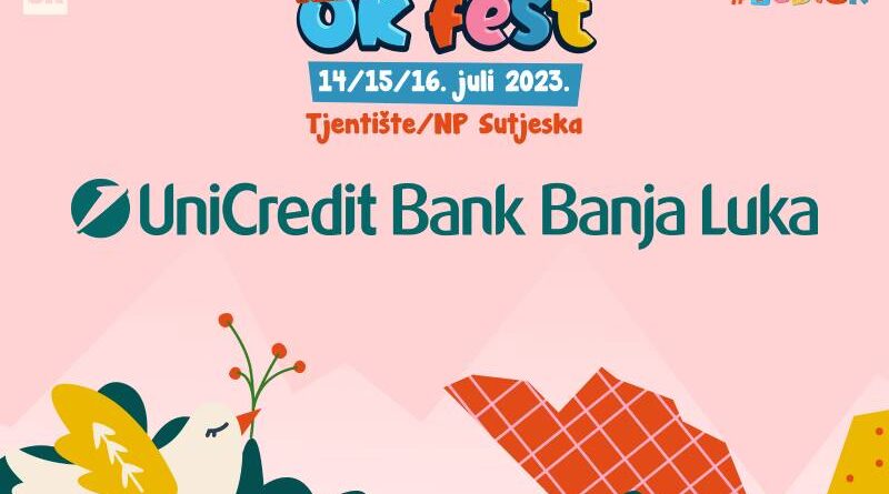 UniCredit Bank Banja Luka zvanična Banka partner Nektar OK Festa 2023