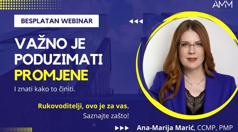 Webinar: Važno je poduzimati promjene i znati kako to činiti