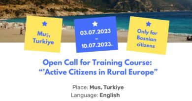 Open Call for 4 Participants for Training Course ‘’Active Citizens in Rural Europe”