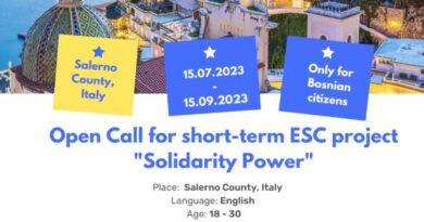 Open Call for 6 Volunteers for Short-term ESC ”Solidarity Power” in Italy