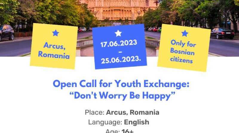 Open call for 5 participants for Youth Exchange ”Don’t Worry Be Happy”
