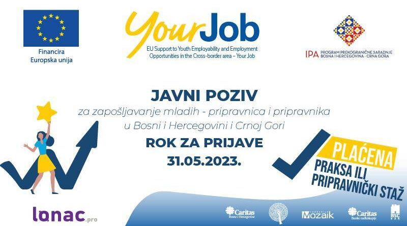 Poziv Caritasa mladima na prijavu za plaćeno prvo radno iskustvo