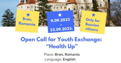 Open call for 5 participants for Youth Exchange „Health Up“ in Bran, Romania