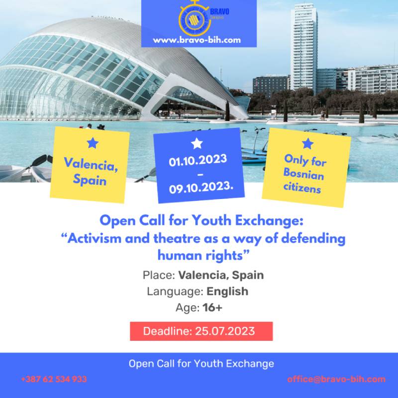 Open Call for 5 participants for Youth Exchange in Valencia, Spain
