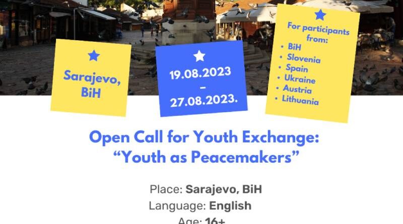 Open call for Youth Exchange in Sarajevo, BiH