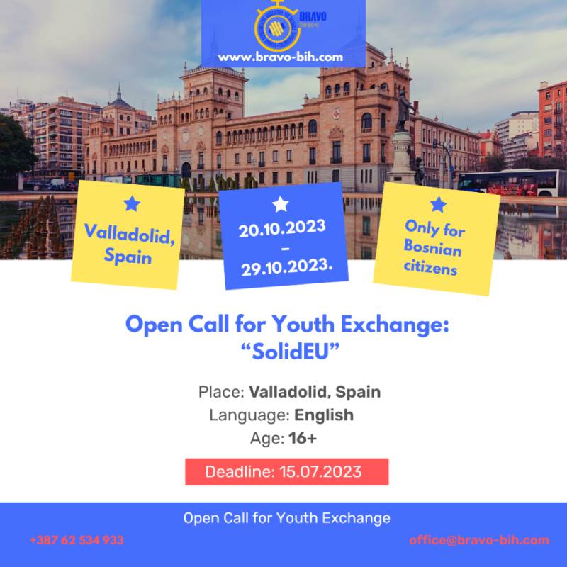 Open call for participants for Youth Exchange in Valladolid, Spain