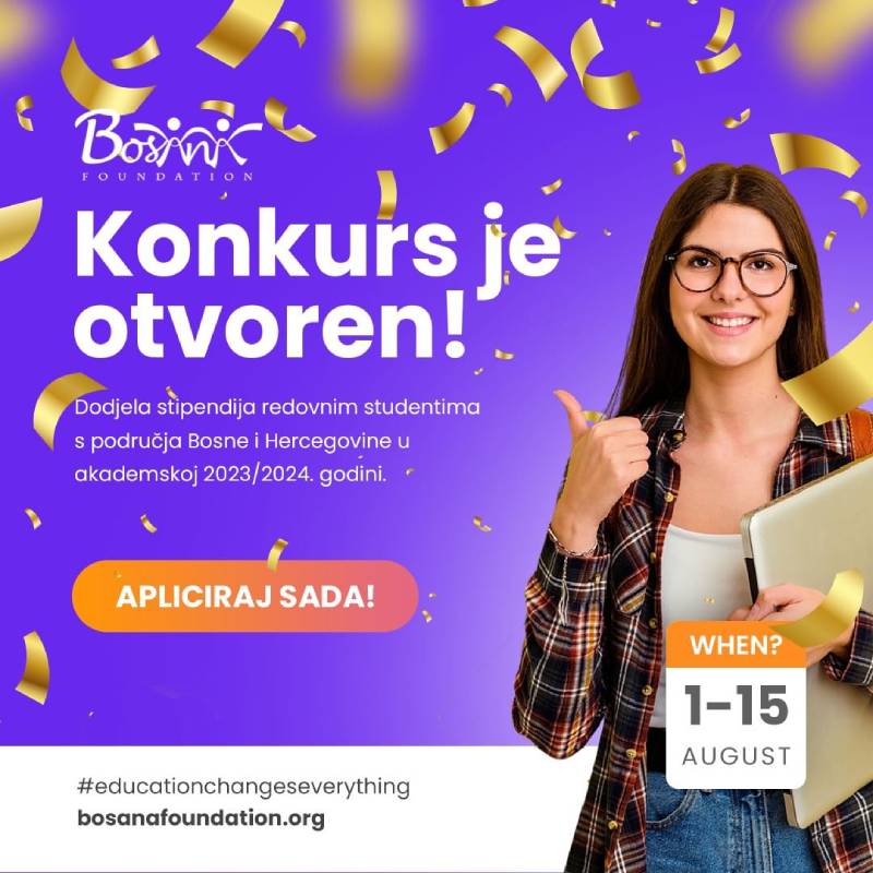 Aplicirajte za stipendije Bosana fondacije
