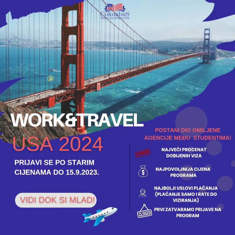 Otvaranje prijava na USA Work and Travel 2024 program