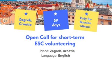 Open Call 2 Volunteers for Short-Term ESC Volunteering Project In Zagreb, Croatia