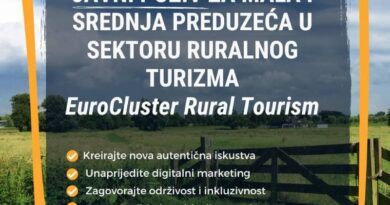 Poziv za sva mala i srednja preduzeća (MSP) u sektoru ruralnog turizma
