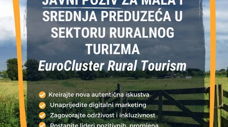 Poziv za sva mala i srednja preduzeća (MSP) u sektoru ruralnog turizma