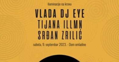 Iluminacije na krovu Doma omladine