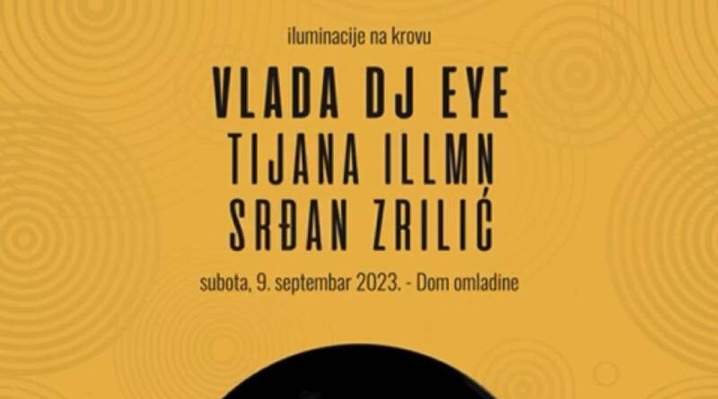 Iluminacije na krovu Doma omladine