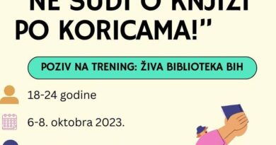 Poziv na trening program „Živa biblioteka BiH“