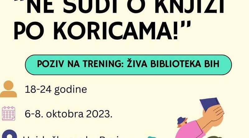 Poziv na trening program „Živa biblioteka BiH“