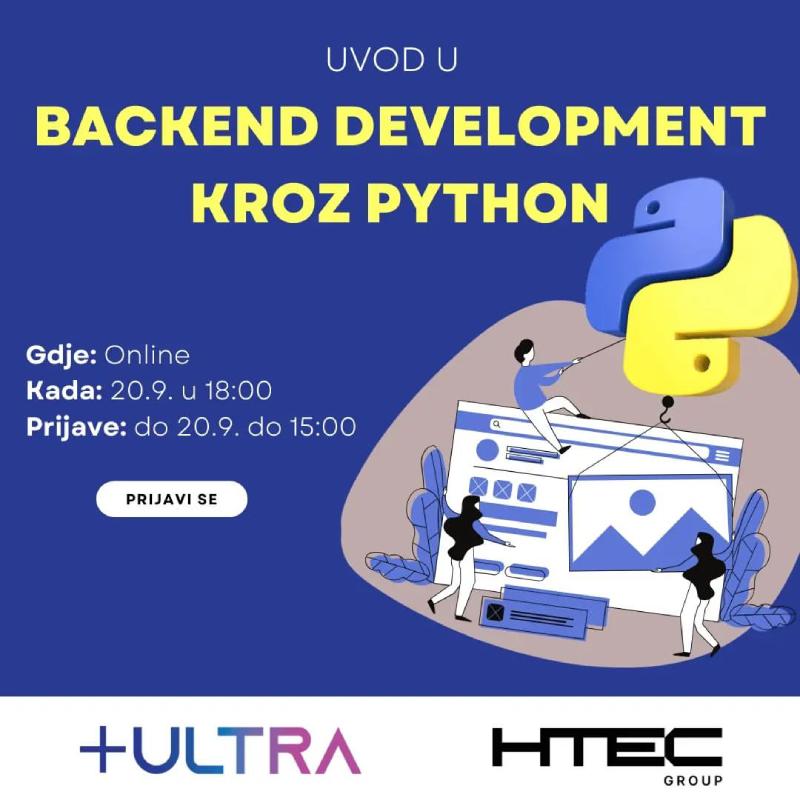 Online sesija "Uvod u Backend development kroz Python"
