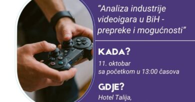 Prezentacija studije: "Analiza industrije video igara u BiH - prepreke i mogućnosti"