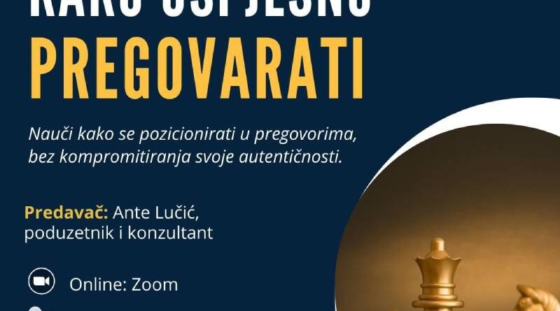 Besplatan webinar “Kako uspješno pregovarati”