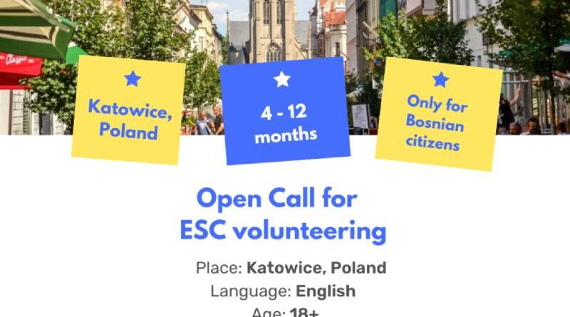 Open call for European Solidarity Corps project in Katowice, Poland