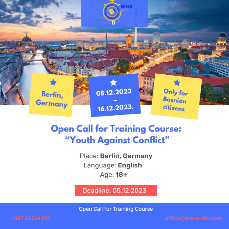 Open call for Training Course ”Youth Against Conflict” in Berlin, Germany