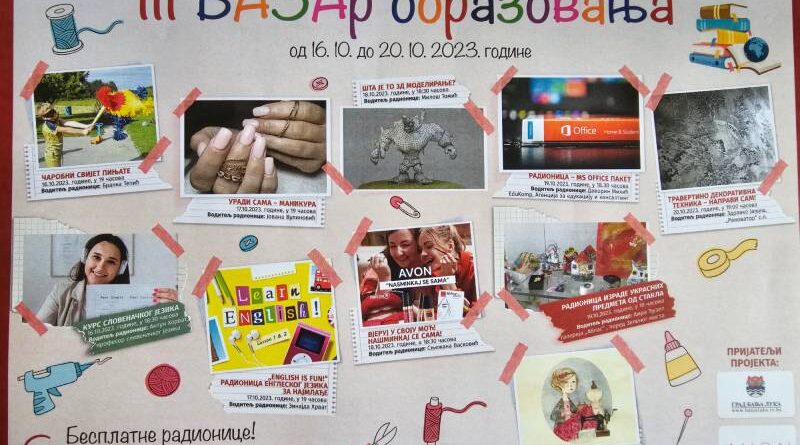 Prijave u toku: Treći po redu „Bazar obrazovanja“ donosi zanimljive radionice