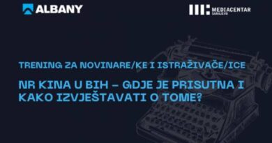 Trening za novinare/ke i istraživače/ice: NR Kina u BiH - Gdje je prisutna i kako izvještavati o tome?